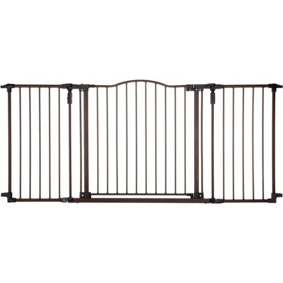 72” wide Deluxe Décor Baby Gate: Sturdy safety gate with one hand operation - Picture 1 of 7